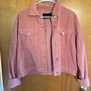 Burnt Orangey/Pink corduroy shacket